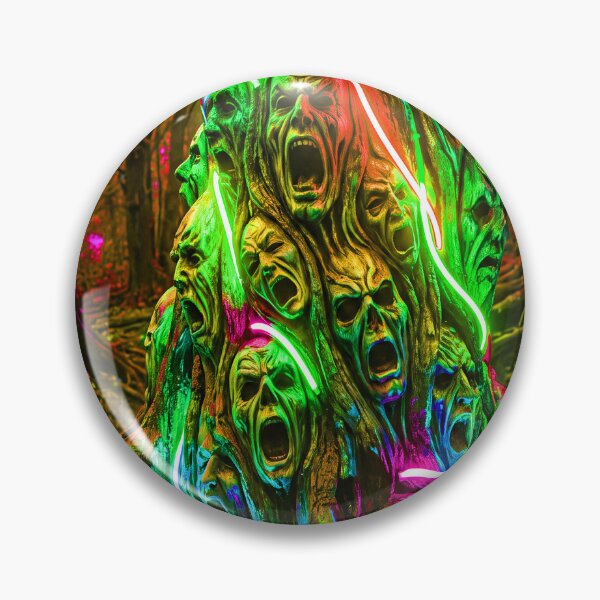 Item preview, NEON SCREAMING MASK TREE designed and sold by NOIMION DIGITAL ART.