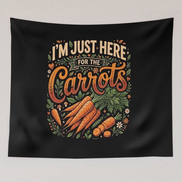 Item preview, I’m Just Here For The Carrots– Funny Vegan Plant Based Food Lover designed and sold by AmeliaShirts.