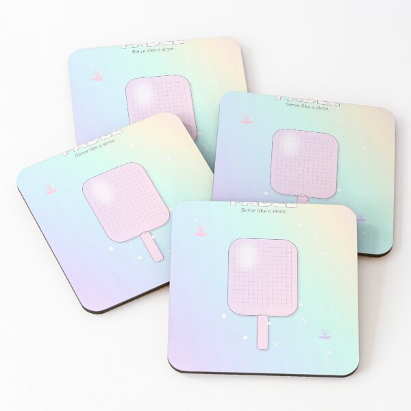 Item preview, Padel Mermaidcore Iridescent Shell Design designed and sold by CourtCultureHQ.