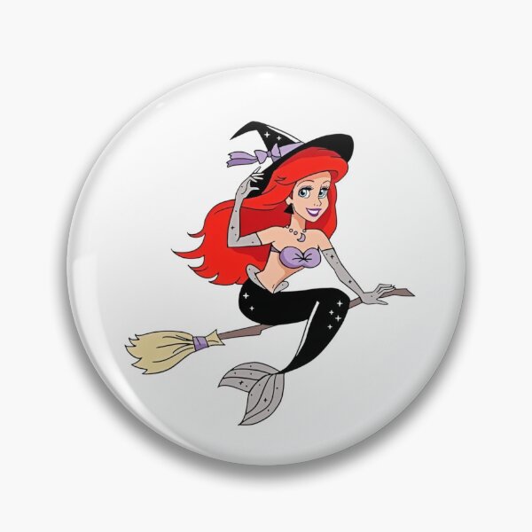 Item preview, Disney The Little Mermaid Ariel Witch Flying On Broomstick Halloween designed and sold by Strayplaym.