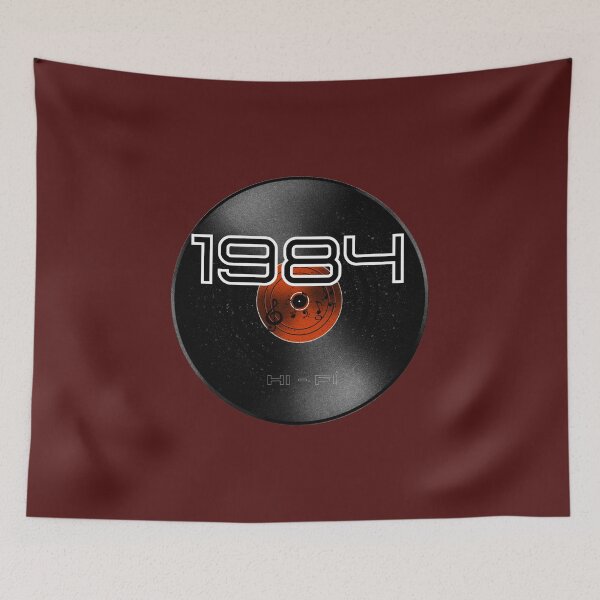 Item preview, 1984 Retro Hi-Fi Vinyl Record Streetwear Typography designed and sold by stileepensieri.