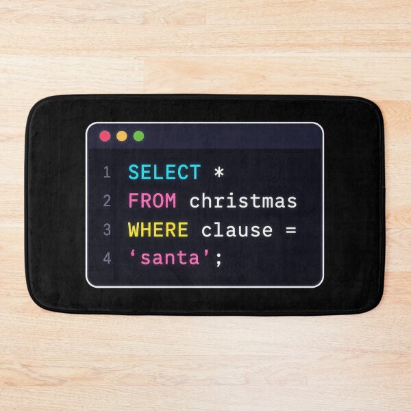 Aperçu de l'œuvre Clause SQL Code terminal Santa créée et vendue par SeasonalChic.