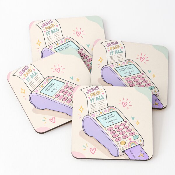 Item preview, Jesus Paid It All Card Machine – Cute Christian Illustration Design designed and sold by EatPrayLive.