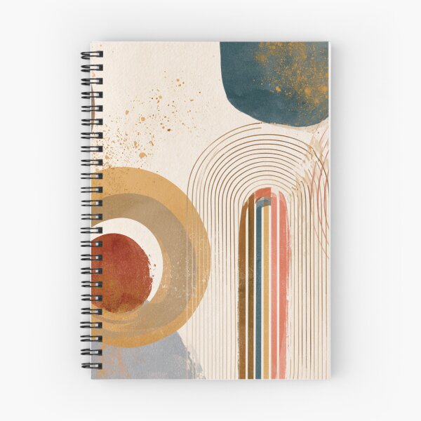 Item preview, Mid-Century Boho Watercolor Rainbow Arch - Geometric Circles Abstract Pattern designed and sold by GrinGalore.