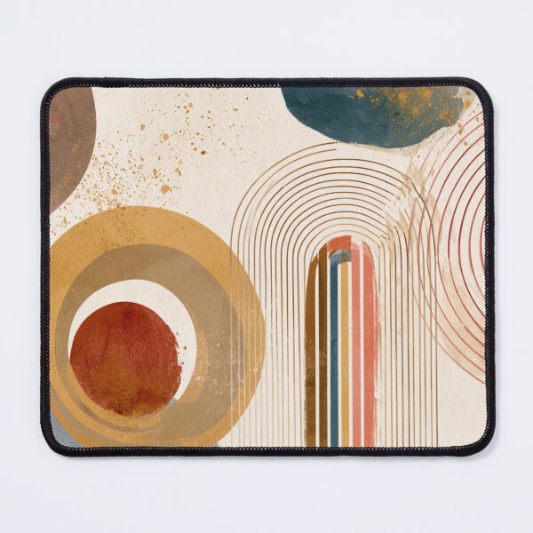 Item preview, Mid-Century Boho Watercolor Rainbow Arch - Geometric Circles Abstract Pattern designed and sold by GrinGalore.