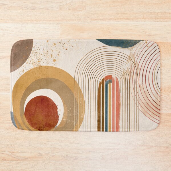 Item preview, Mid-Century Boho Watercolor Rainbow Arch - Geometric Circles Abstract Pattern designed and sold by GrinGalore.