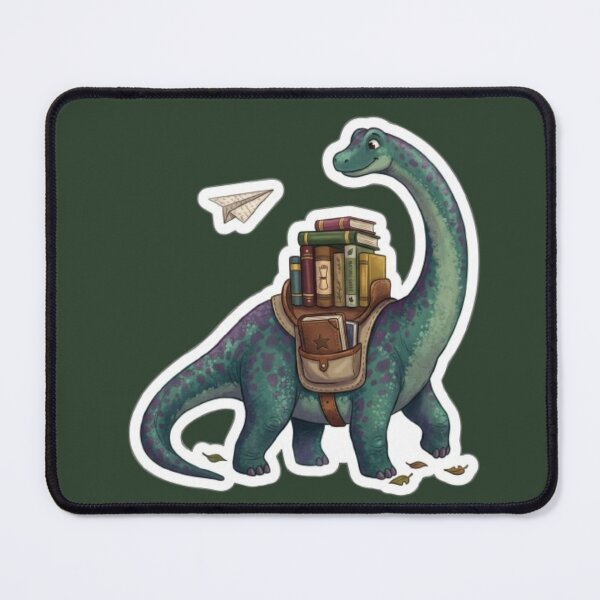 Item preview, Cute Book Dinosaur Reading Brontosaurus Back To School Sticker Art designed and sold by ArtivaaStudio.