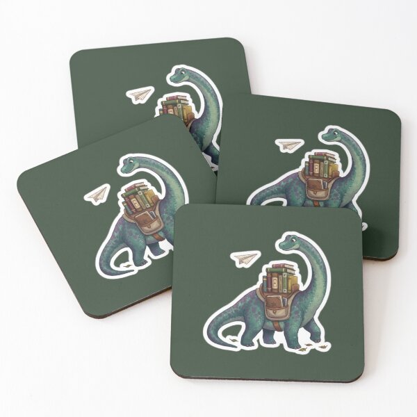 Item preview, Cute Book Dinosaur Reading Brontosaurus Back To School Sticker Art designed and sold by ArtivaaStudio.