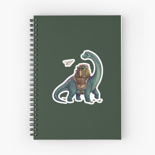 Item preview, Cute Book Dinosaur Reading Brontosaurus Back To School Sticker Art designed and sold by ArtivaaStudio.