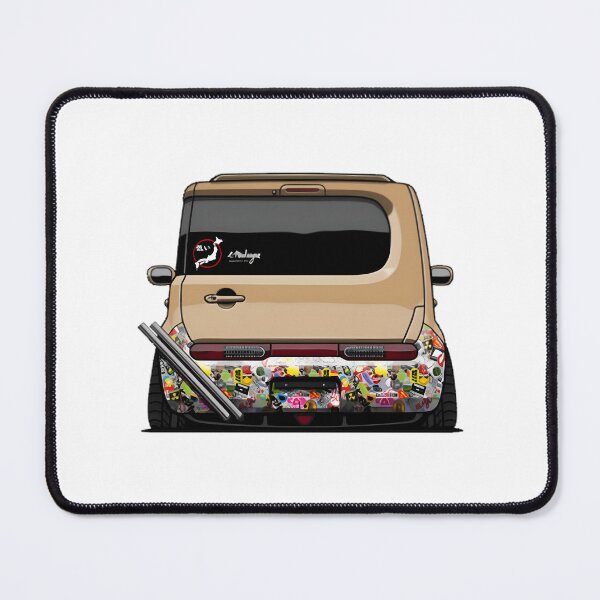 Item preview, Nissan Cube Inspired Retro Compact Car Art Design designed and sold by azularanga.