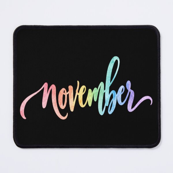 Item preview, Pastel Rainbow November Calligraphy designed and sold by Fun In The Sun .