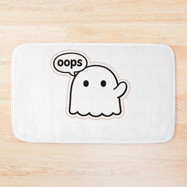 Item preview, Cute Ghost Oops Sticker Minimalist Waving Character Design designed and sold by Gopal Verma.