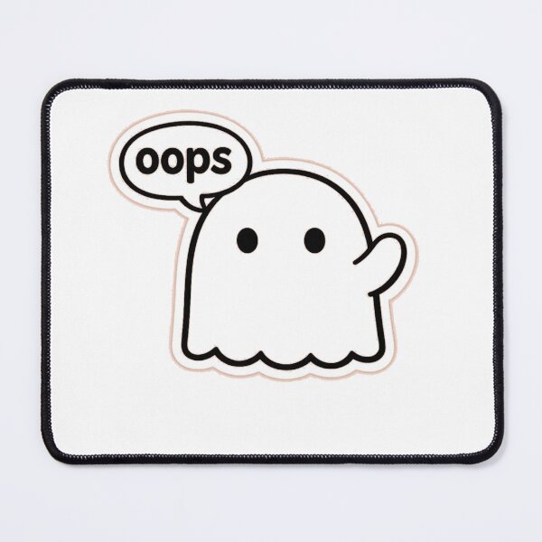 Item preview, Cute Ghost Oops Sticker Minimalist Waving Character Design designed and sold by Gopal Verma.