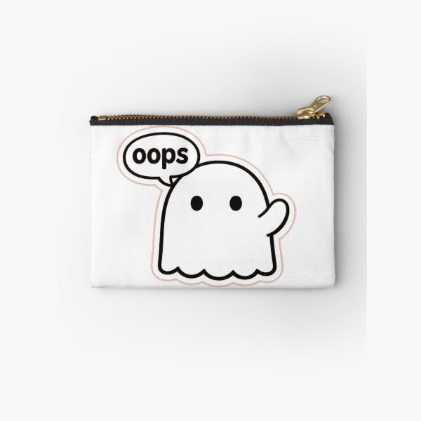 Item preview, Cute Ghost Oops Sticker Minimalist Waving Character Design designed and sold by Gopal Verma.