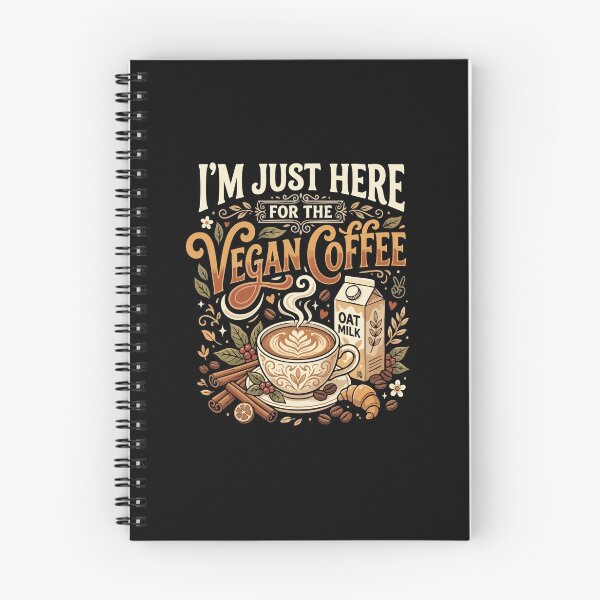 Item preview, I’m Just Here For The Vegan Coffee– Funny Vegan Plant Based Food Lover designed and sold by AmeliaShirts.