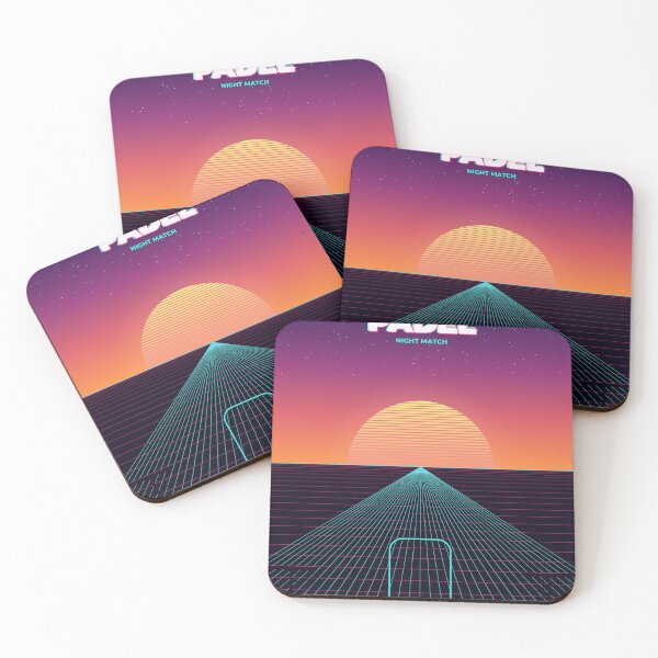 Item preview, Padel Synthwave Retro Sunset Design designed and sold by CourtCultureHQ.