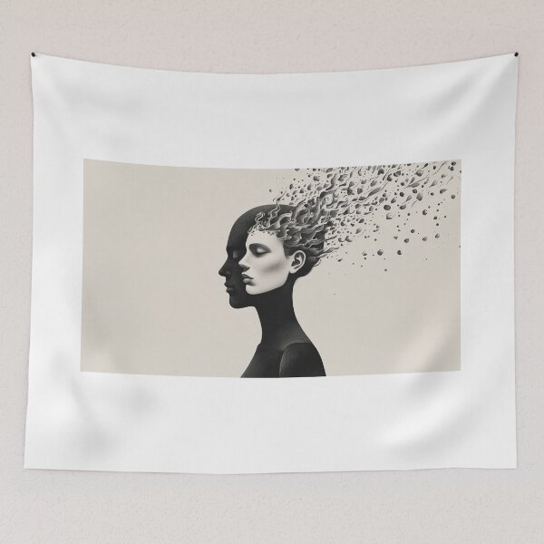 Item preview, Dissolving Mind – Abstract Surreal Art Print designed and sold by DarkinkArtPrint.
