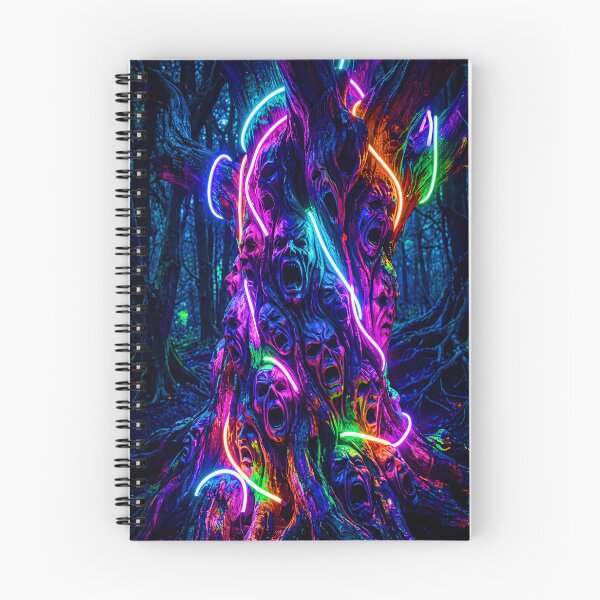 Item preview, SCREAMING NEON MASKED TREE designed and sold by NOIMION DIGITAL ART.