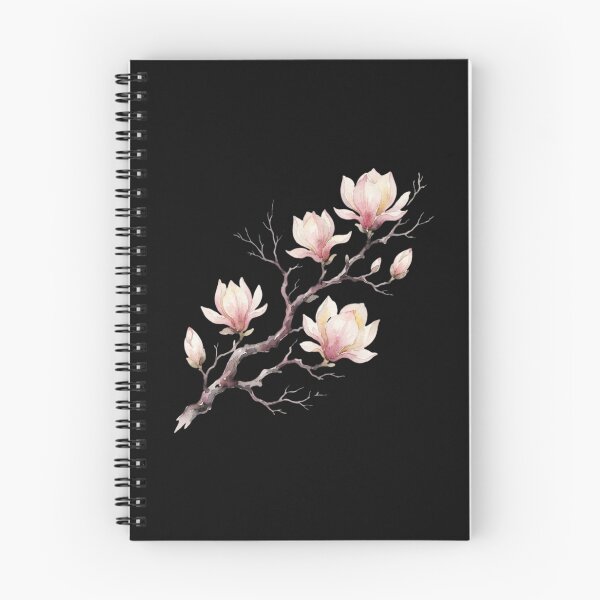 Item preview, Vintage Watercolor Pink Magnolia Branch Floral Art designed and sold by bvdesignart.