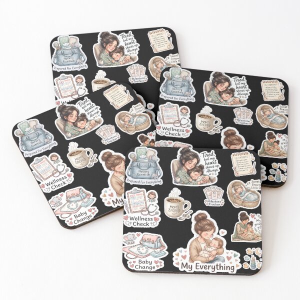 Item preview, Mom Life & Baby Love Sticker Collection | Motherhood Moments designed and sold by Charul2dartist.