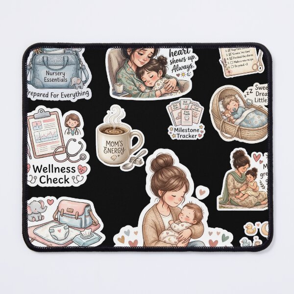 Item preview, Mom Life & Baby Love Sticker Collection | Motherhood Moments designed and sold by Charul2dartist.