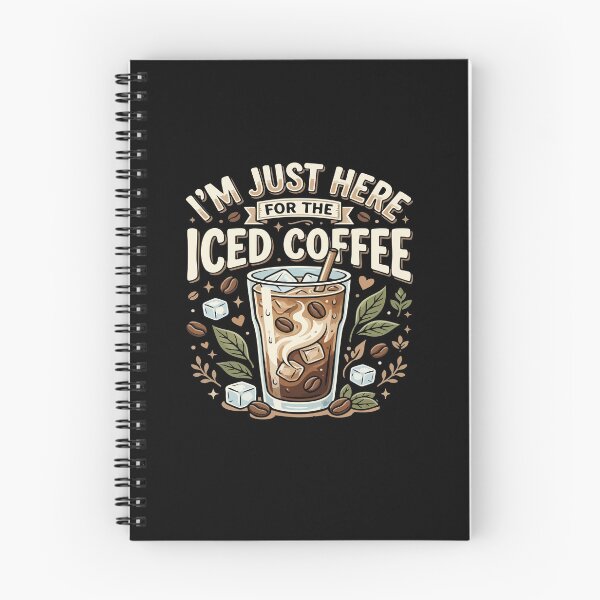 Item preview, I’m Just Here For The Iced Coffee– Funny Vegan Plant Based Food Lover  designed and sold by AmeliaShirts.