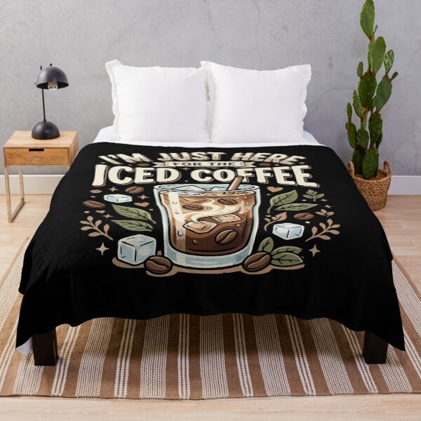 Item preview, I’m Just Here For The Iced Coffee– Funny Vegan Plant Based Food Lover  designed and sold by AmeliaShirts.