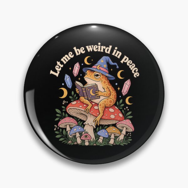 Item preview, Let Me Be Weird In Peace Funny Cottagecore Wizard Frog Mushroom Graphic designed and sold by RamonaTeal.