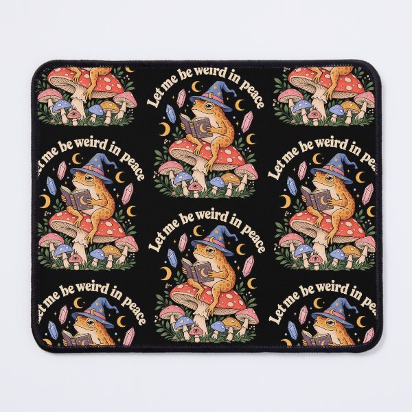 Item preview, Let Me Be Weird In Peace Funny Cottagecore Wizard Frog Mushroom Graphic designed and sold by RamonaTeal.