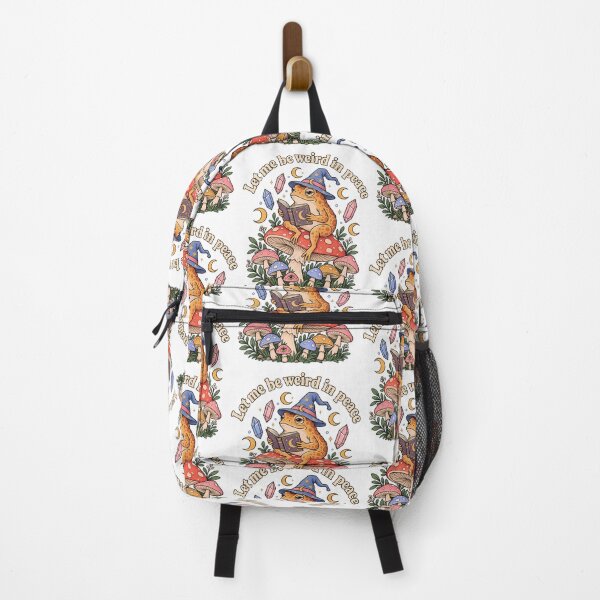 Item preview, Let Me Be Weird In Peace Funny Cottagecore Wizard Frog Mushroom Graphic designed and sold by RamonaTeal.