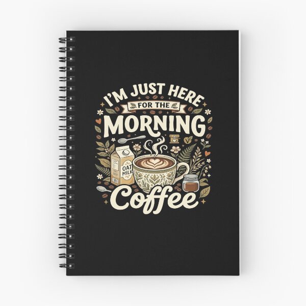 Item preview, I’m Just Here For The Morning Coffee– Funny Vegan Plant Based Food Lover  designed and sold by AmeliaShirts.