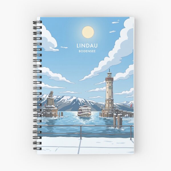 Item preview, Lindau at Lake Constance in Winter Lion-Statue & Lighthouse Vintage Germany designed and sold by strandbar.