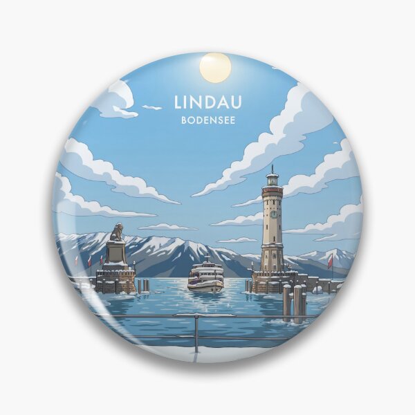 Item preview, Lindau at Lake Constance in Winter Lion-Statue & Lighthouse Vintage Germany designed and sold by strandbar.