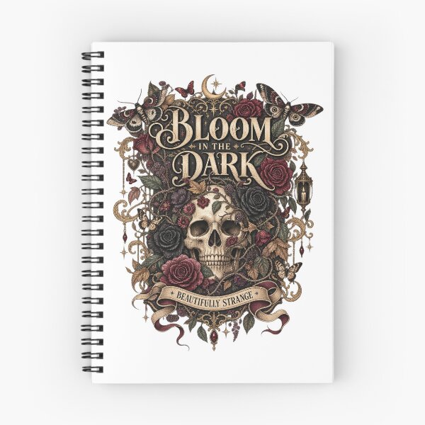 Item preview, Bloom in the Dark Gothic Floral Skull designed and sold by Kaikab007.