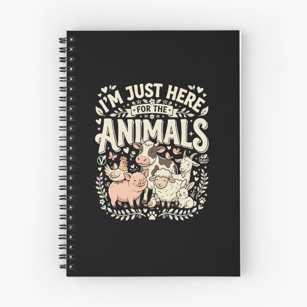Item preview, I’m Just Here For The Animals– Funny Vegan Plant Based Food Lover  designed and sold by AmeliaShirts.