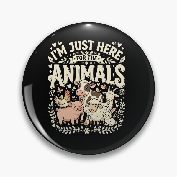 Item preview, I’m Just Here For The Animals– Funny Vegan Plant Based Food Lover  designed and sold by AmeliaShirts.