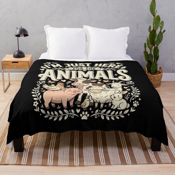 Item preview, I’m Just Here For The Animals– Funny Vegan Plant Based Food Lover  designed and sold by AmeliaShirts.