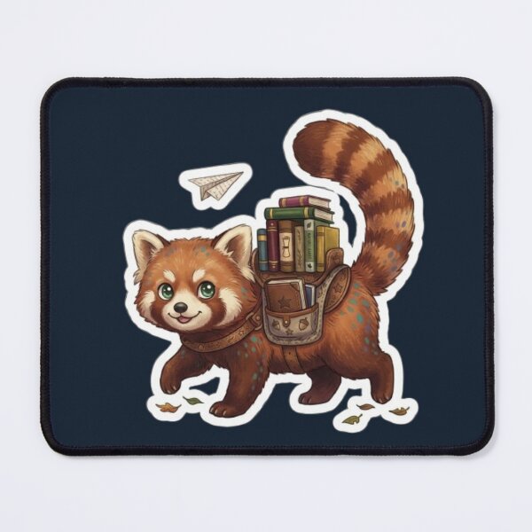 Item preview, Cute Book Red Panda Reading Back To School Sticker Art designed and sold by ArtivaaStudio.