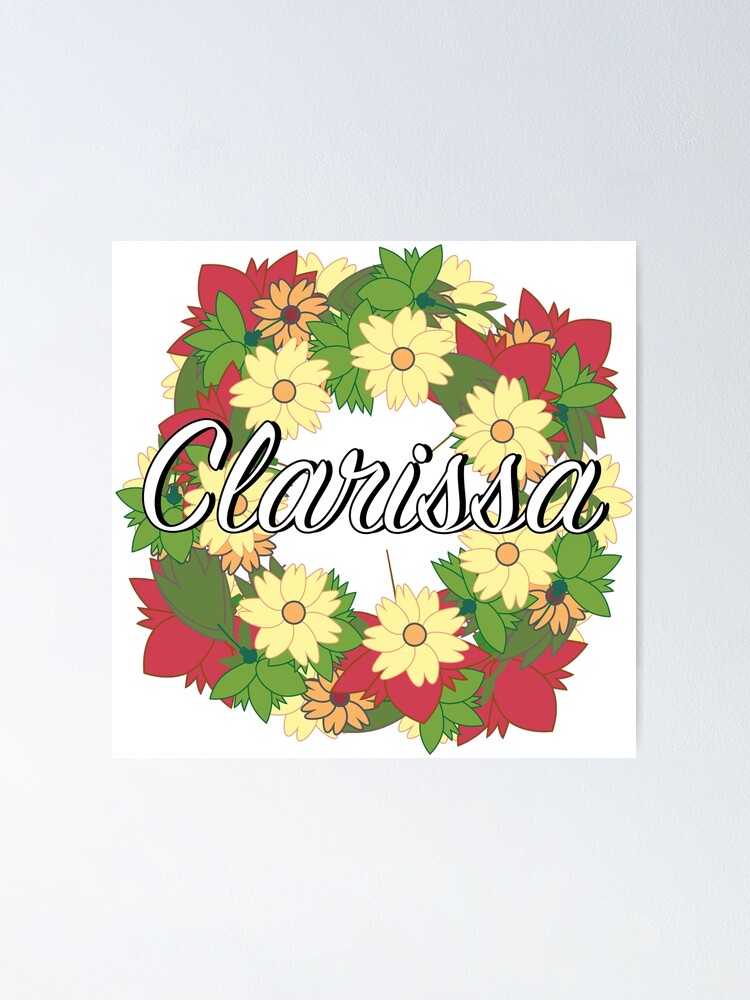 "Clarissa Flower Wreath" Poster for Sale by Nevl Redbubble