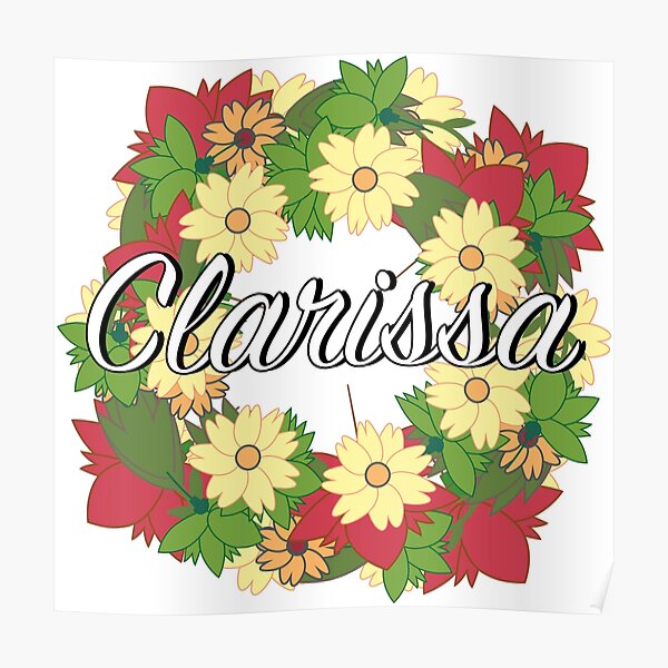 "Clarissa Flower Wreath" Poster for Sale by Nevl Redbubble