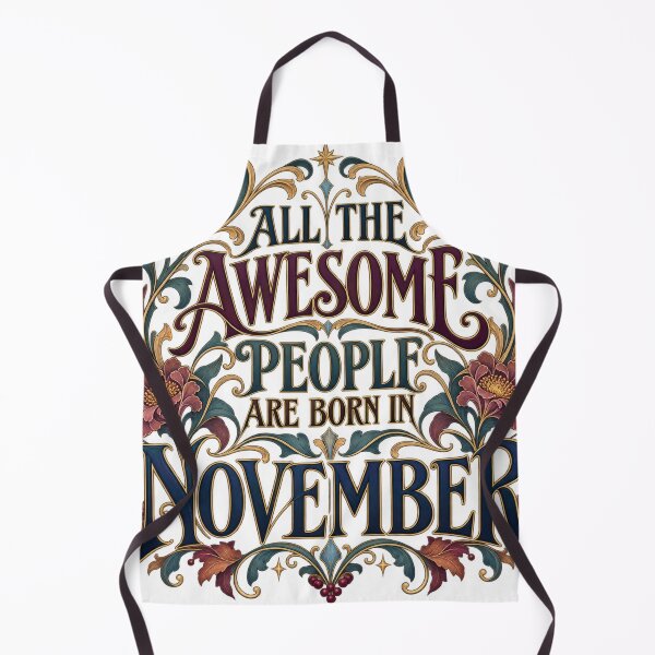 Item preview, Awesome People Are Born in November – Vintage Floral Design designed and sold by Fun In The Sun .