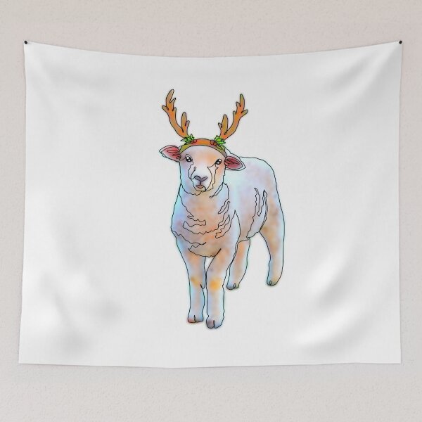 Item preview, Cindy the Sheep in antler Hat – animalzinhats designed and sold by Ashley’sAnimalz.
