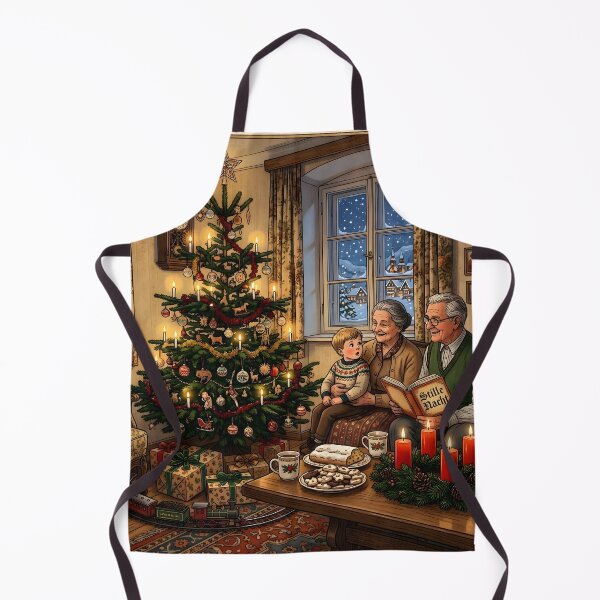 Item preview, Grandparents Reading Silent Night by Candlelit Christmas Tree designed and sold by Sybille-Yates.