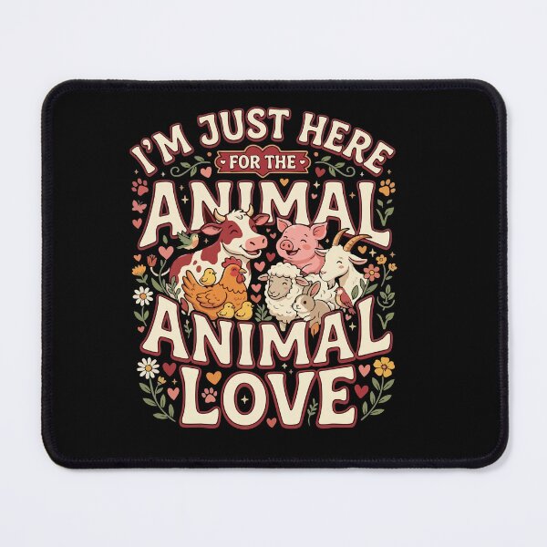 Item preview, I’m Just Here For The Animal Love– Funny Vegan Plant Based Food Lover designed and sold by AmeliaShirts.