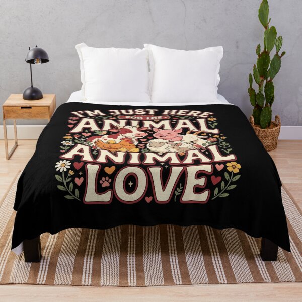 Item preview, I’m Just Here For The Animal Love– Funny Vegan Plant Based Food Lover  designed and sold by AmeliaShirts.