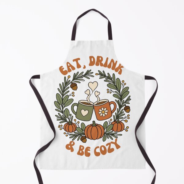 Item preview, Eat Drink And Be Cozy Autumn Friendsgiving Harvest Wreath Sticker Art designed and sold by wildsilencee.