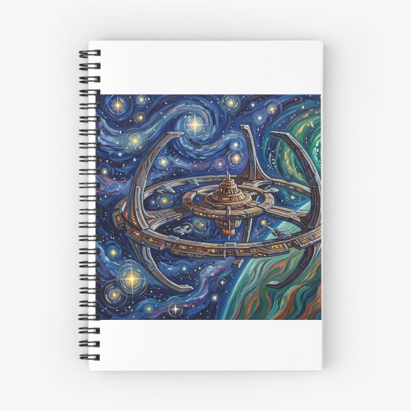 Item preview, Deep Space Nine Starry Night Sci Fi Landscape designed and sold by Bad-Decisions-Designs.