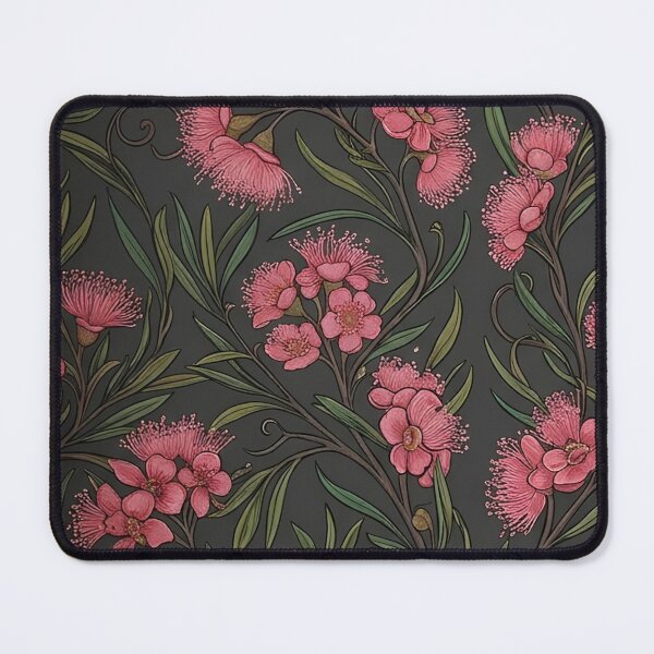 Item preview, Native Crimson Bell Flowers Dark Moody Pattern designed and sold by Studio BC.