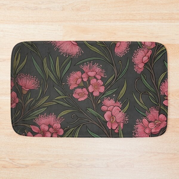 Item preview, Native Crimson Bell Flowers Dark Moody Pattern designed and sold by Studio BC.
