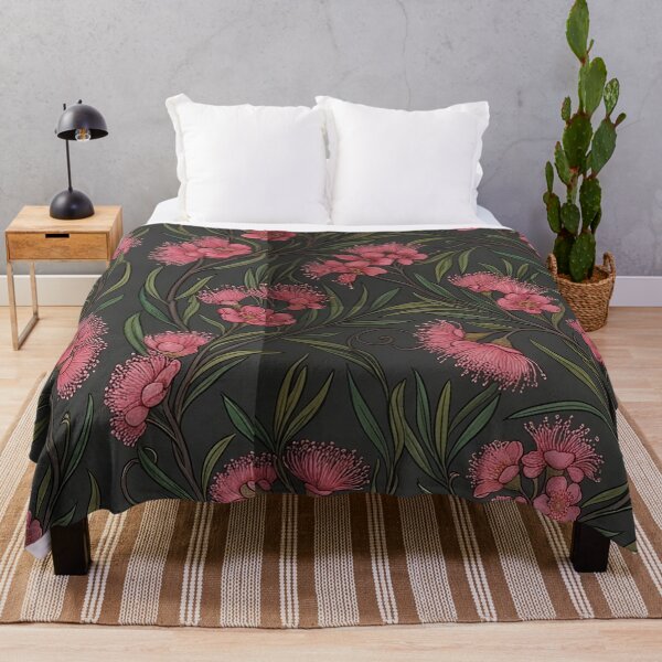 Item preview, Native Crimson Bell Flowers Dark Moody Pattern designed and sold by Studio BC.